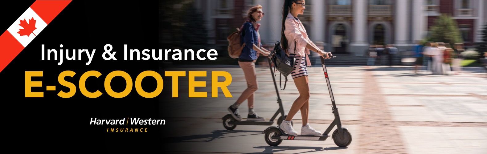 Girlfriends riding e-scooters in the city, Injury Trends and Insurance Needs