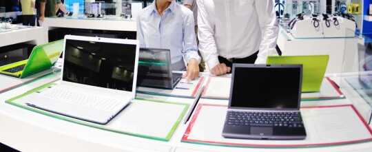 People Buy in Consumer Electronics Store
