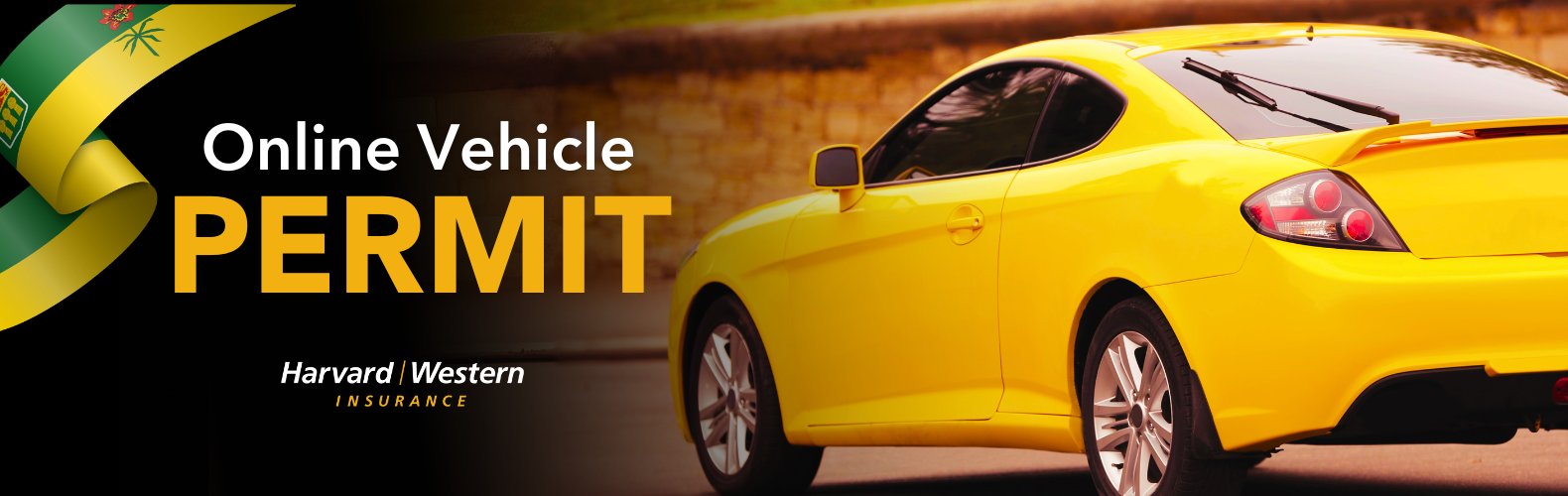 vehicle permit saskatchewan with yellow car